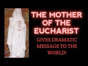 Host on Chalice of White Statue of the Mother of the Eucharist Bleeds for the Ninth Time in Rome!