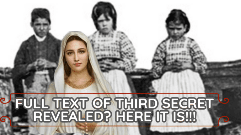 The Book ‘REVELATIONS’ By Xavier Reyes-Ayral Purportedly Reveals The Full Third Secret of Fatima! HERE IT US!