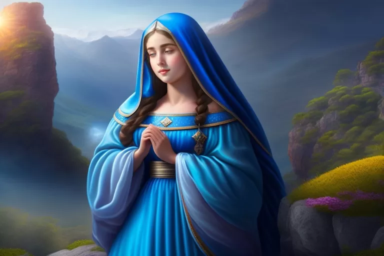 Lovely Lady Dressed in Blue