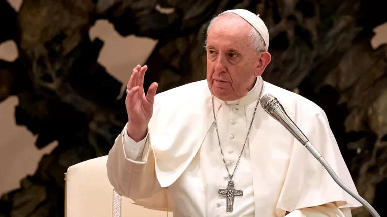 Be careful of Satan when he’s sweet and polite, warns pope.