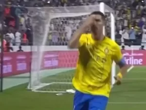 Ronaldo makes sign of the cross during soccer game in Iraq